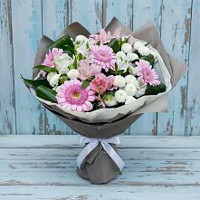 Букет цветов из:  Герберы, Альстромерии и Хризантемы в Скоропусковском