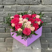 Цветочная композиция из Розы в коробке в Скоропусковском