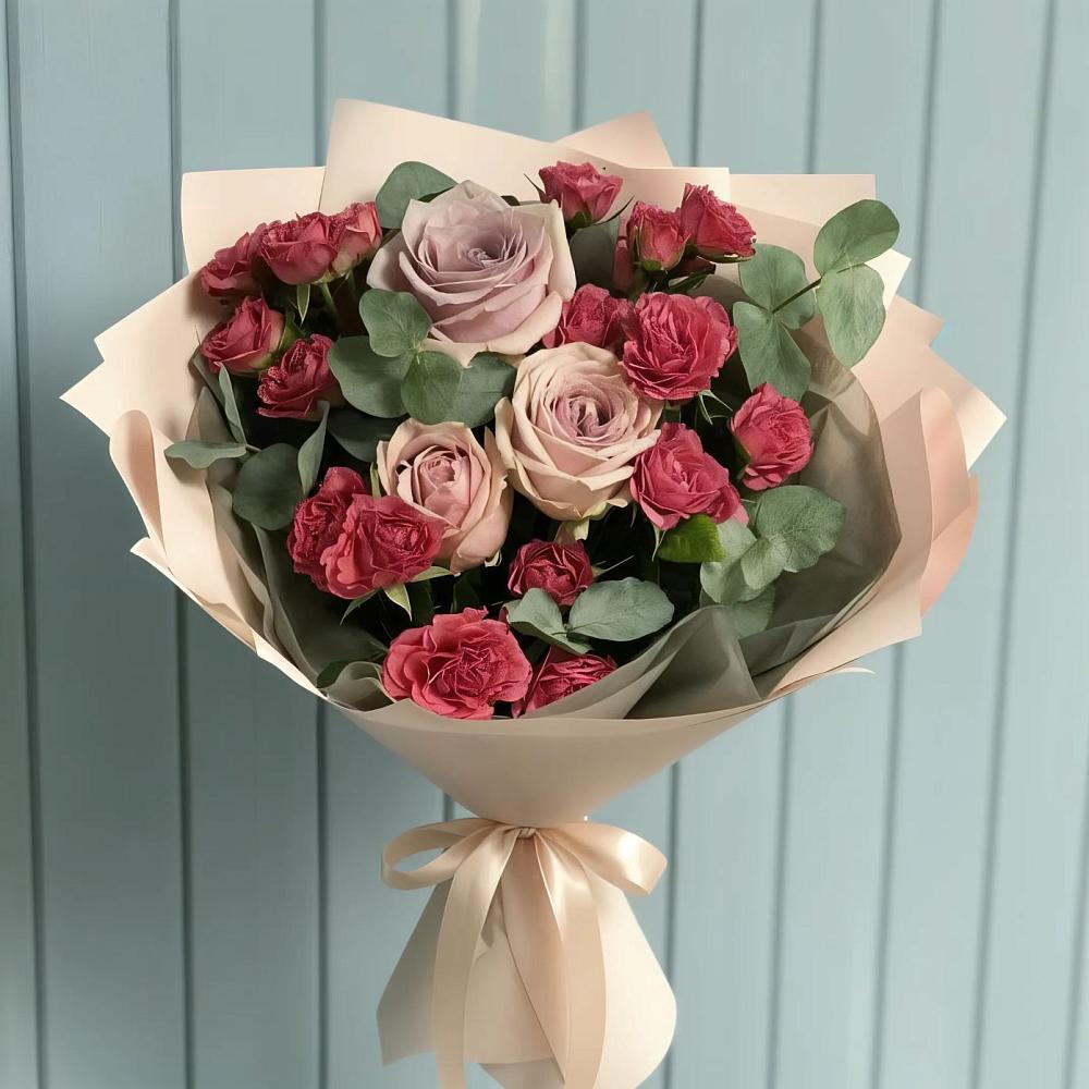 Букет цветов из: Гвоздики и Розы в Скоропусковском