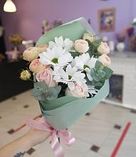Букет цветов из:  Хризантемы и Розы #REPLACE_PRED# Скоропусковском