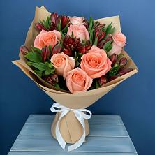Букет цветов из:  Розы и Альстромерии в Скоропусковском
