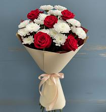 Букет цветов из:  Розы и Хризантемы в Скоропусковском