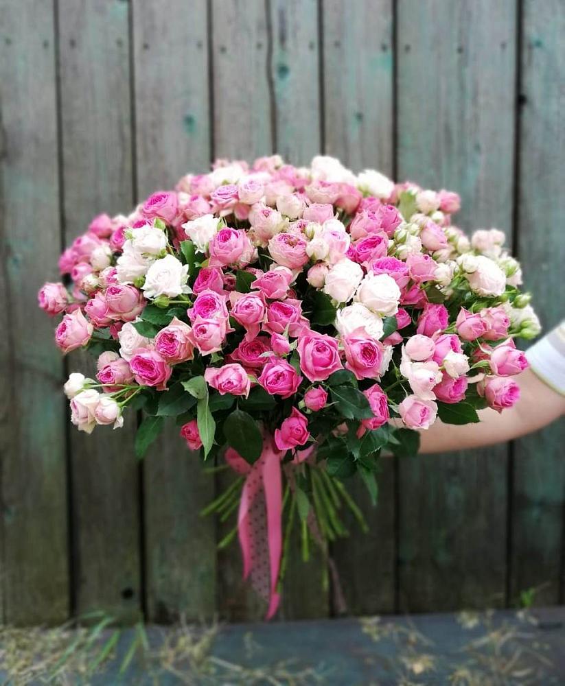 Букет Розовые кустовые розы Натали и Лав Лидия в Скоропусковском