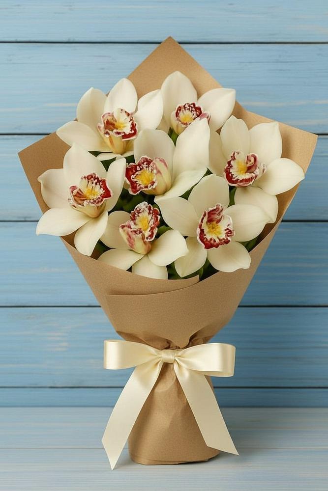 Букет цветов из: Орхидеи и Розы в Скоропусковском