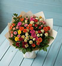Букет Микс из разноцветных кустовых роз #REPLACE_PRED# Скоропусковском